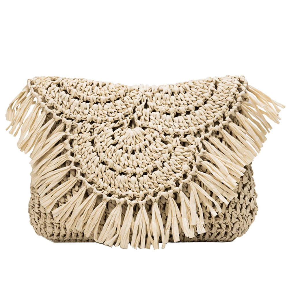 2023 Summer Straw Bags For Women Handmade Tel Beach Bags Raffia Rattan Woven Han - £46.07 GBP