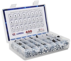 The Electrolytic Capacitor Assortment Kit Box By Loreso 600Pcs.24 Value - - £35.42 GBP