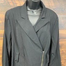 Lane Bryant Black Moto Style Lightweight Jacket Size 28 - $18.05