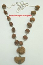 Rudraksha Siddha Mala 1 to 14 Mukhi with GouriShankar &amp; Ganesh in Pure S... - £265.83 GBP