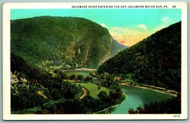 Delaware River Entering Delaware Water Gap Pennsylvania PA UNP WB Postcard H13 - £5.69 GBP