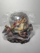 VTG Dicksons Nativity Musical Water Globe Silent Night Kneeling Wise Men... - $19.77