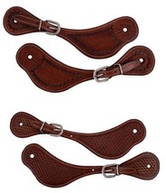 Western Saddle Horse Adult Tooled Leather Spur Straps for your Boots CHO... - £10.54 GBP