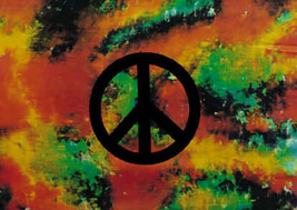 Peace Sign Poster Flag Psychedelic - $14.99