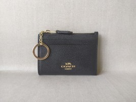 Coach Mini Skinny ID zip Card Case in cross grain Leather FREE Shipping ... - $58.06