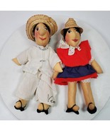 Vintage Venezuela Rag Doll Set Girl Boy 10 Inch Cloth - €24,89 EUR
