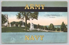 Postcard Army Navy Vista of Washington DC From Arlington Cemetery Virginia - £2.89 GBP