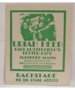 URIAH HEEP / MANFRED MANN - VINTAGE ORIGINAL REAL 1970&#39;s BACKSTAGE PASS ... - $559.21 MXN