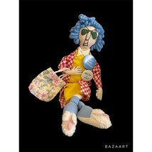 Vintage Hallmark Maxine 1995 Cloth Doll 15&quot; Don&#39;t Worry Be Crabby - £19.82 GBP