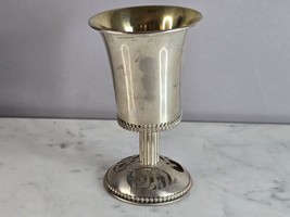 Vintage Jewish Judaica Sterling Silver Netafim Shabbat Kiddush Cup E942 - $148.50