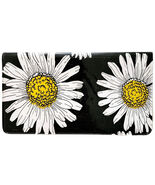 1970-80s Vinyl Daisy Checkbook Register Checks Holder Black Yellow White... - $464.13 MXN