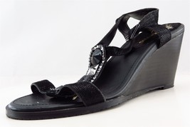 Arturochiang Gladiator Black Leather Women Shoes Size 7.5 Medium - $19.79