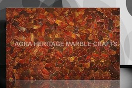 4&#39;x2&#39; Marble Top Dining Table Counter Height Red Jasper With Gold Inlay Art E252 - $2,097.81