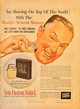 Schick New Custom World&#39;s Newest Shaver Top of the world-1954 Vintage Pr... - $181.88 MXN