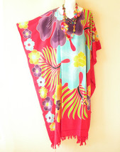 KD273 Floral Batik Hand Painted Kaftan Caftan Kimono Hippy Maxi Dress up... - £23.45 GBP+