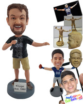 Personalized Bobblehead Standup comedy dude telling jokes on the mic - Sports &amp;  - £72.72 GBP