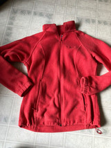 Columbia Size Small Fleece Full Zip Coat Coral Orange Soft! - $26.86