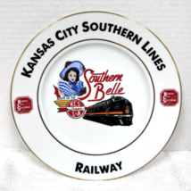 Commemorative Kansas City Southern Lines Belle Locomotive Gold Rim 10" P... - $49.50