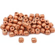 Barrel Bali Beads Copper Plated Jewelry 5mm Approx 50 - £6.65 GBP