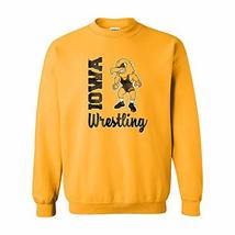 Iowa Hawkeyes Wrestling Herky Script Crew Sweatshirt - 2X-Large - Gold - £27.96 GBP
