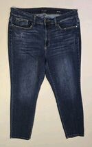 Judy Blue Jeans Womens 18W Skinny Fit Dark Wash Blue Distressed Denim St... - $7.67