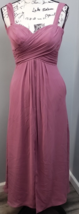 Bari Jay Long Maxi Dress Womens Sz 0 Mauve Built In Bra Backless Sweetheart Neck - £35.72 GBP