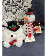 Russ Plush Stuffed Mr. Christmas And Snooky Holiday Decor Cute Luv-Pets ... - £7.39 GBP