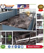 Elegant 197&#39;&#39; Wide Dark Marble Wallpaper - Removable Contact Paper for S... - $83.61 CAD