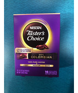 NESCAFE TASTER&#39;S CHOICE 100% COLOMBIAN INSTANT COFFEE SINGLE PACKS 16 COUNT - £10.17 GBP