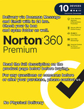Norton 360 Premium 2025 10 Devices 1 Year USA Digital Download and Key - $15.99