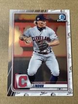 Francisco Lindor 2020 Bowman Chrome Baseball #3 Cleveland Indians - £1.46 GBP