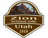 Zion National Park Sticker Decal R1465 Utah YOU CHOOSE SIZE - $1.95+