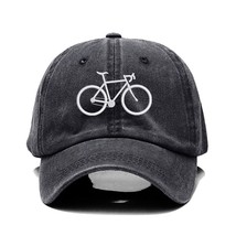 Vintage Washed Cotton High Quality Bicycle Embroidery Baseball Cap For M... - £40.25 GBP