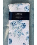 NWT 2 Ralph Lauren Kitchen Towels White Blue &amp; Green Floral Terry Cloth ... - £17.83 GBP