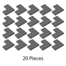 20x Dark Gray Part 2639 Corner Plate 2x4x4 Building Pieces Bulk 100% Compatible - £6.21 GBP