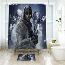 Call of Duty Ghost 01 Shower Curtain Bath Mat Bathroom Waterproof Decorative - £17.95 GBP+