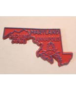 Maryland die cut rubber fridge magnet red blue Annapolis Old line state ... - $10.23