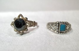 Vintage Sterling Silver Bell Trading Post Rings - Lot of 2 - K289 - $87.12