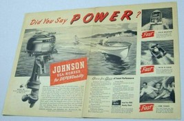 1948 Print Ad Johnson Sea-Horse Model SD 16 HP Outboard Motors Waukegan,IL - $17.59