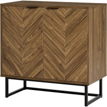 Modern Entryway Sideboard Buffet Dining Storage Cabinet in Walnut Wood F... - $208.49