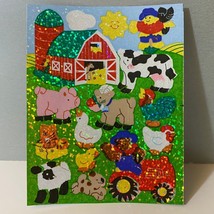 Vintage Sandylion Prismatic Maxi Sticker Sheet Bear Farm Animals - £15.79 GBP