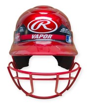 Rawlings Vapor Youth Batting Helmet with Face Guard 6 1/2 to 7 1/2 Red NOCSAE  - £27.93 GBP