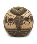 Vintage Pottery African or Mayan Mask Handmade Painted Mat Art Wall Hanging - £19.38 GBP
