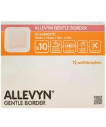 ALLEVYN GENTLE BORDER 10X10CM SILICONE ADHESIVE DRESSINGS X10 PACK.  - £31.76 GBP