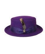 Mens Bruno Capelo Dress Hat Australian Wool Crushable Pork Pie Jazz PP110 Purple - $79.99