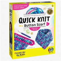 Rainbow Quick Knit Button Scarf Kit - Fun Arts and Crafts for Ages 8-12+, Perfec - $56.38