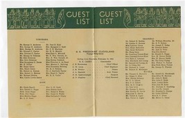 American President Lines SS President Cleveland Guest List 1934 - £10.98 GBP