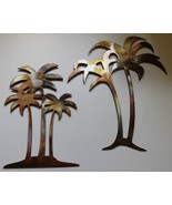Palm Tree Set (2 Pieces) - Metal Wall Art - Copper 18&quot; x 14&quot;  - $1,316.66 MXN