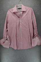 Sean John Men&#39;s Button Down Shirt Pinstripe Pink/Blue Bishopsleeve sz XL - £19.46 GBP