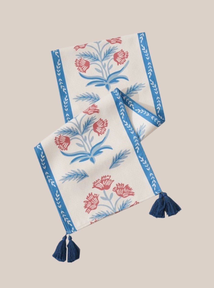 Provencal Garden-Inspired Floral Table Runner - $97.45